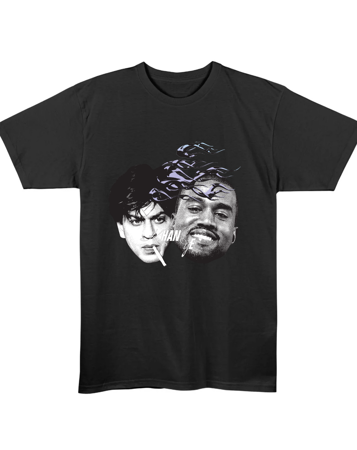 khanye black regular tee - Black Regular Fit T-shirt Front