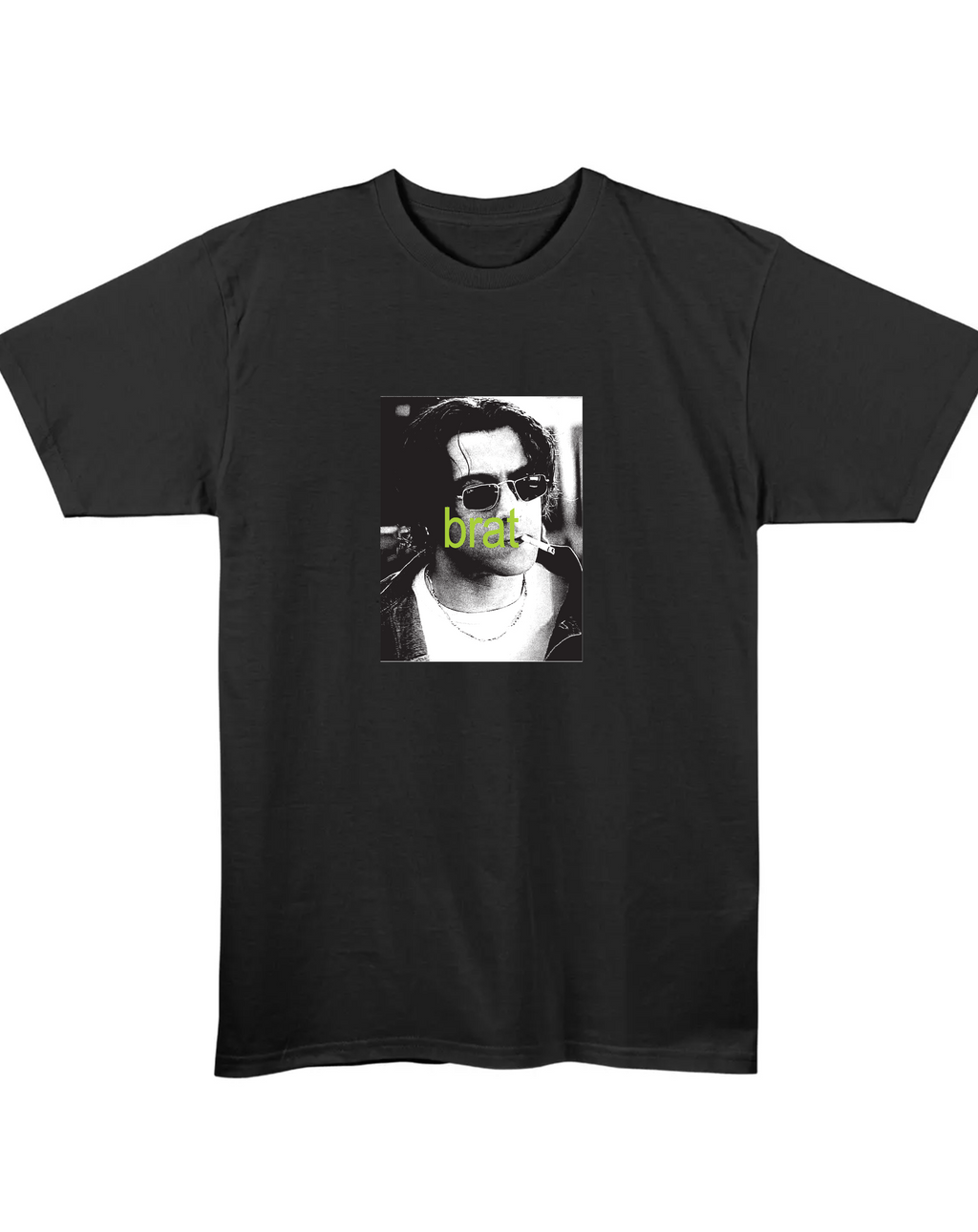 Brat Black Regular Tee - Black Regular Fit T-shirt Front